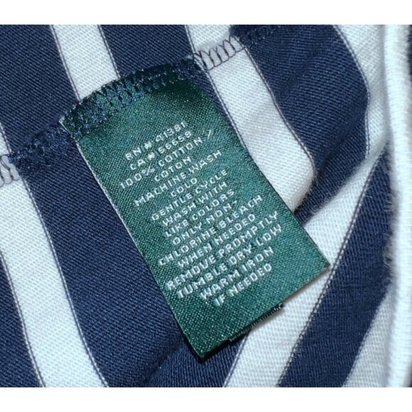 Ralph Lauren Womens Navy & White Striped Off-Shoulder Dress M - Picture 4 of 14